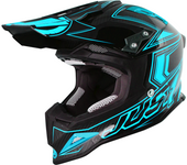 Just1 Casco de Cross  J12 Carbon Azul Fluorescente