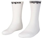 Kappa - Calcetines Atel Authentic (3 Pares), Unisex, White-Black, 43-46