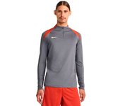 Nike - Sudadera Dri-Fit Strike, Hombre, Iron Grey-Dragon Red-White, S