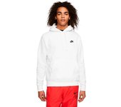 Nike - Sudadera Sportswear Club Hoodie, Unisex, White-Black, S