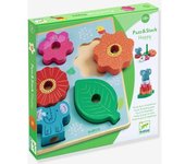 Puzzle de encajar y juego de apilar "Puzz & Stack Happy" - DJECO multicolor
