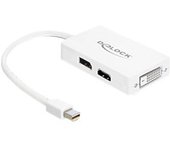 61768 adaptador de cable de vídeo 0,24 m Mini DisplayPort DisplayPort + DVI + HDMI Blanco